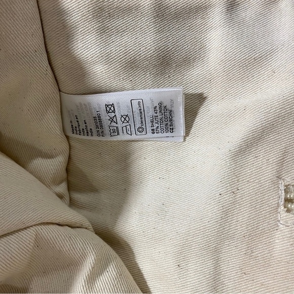 H&M Jacquard-Weave Handbag Large-Sized Brown & Blue Canvas Open Tote Bag Jute - Picture 10 of 10